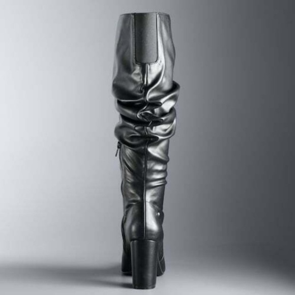 Simply Vera Wang Flicker High Heel Slouch Boots - Picture 3 of 4